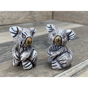 Pair of 2 Artesania Rinconada Style Koala Bear Figurines 2" T